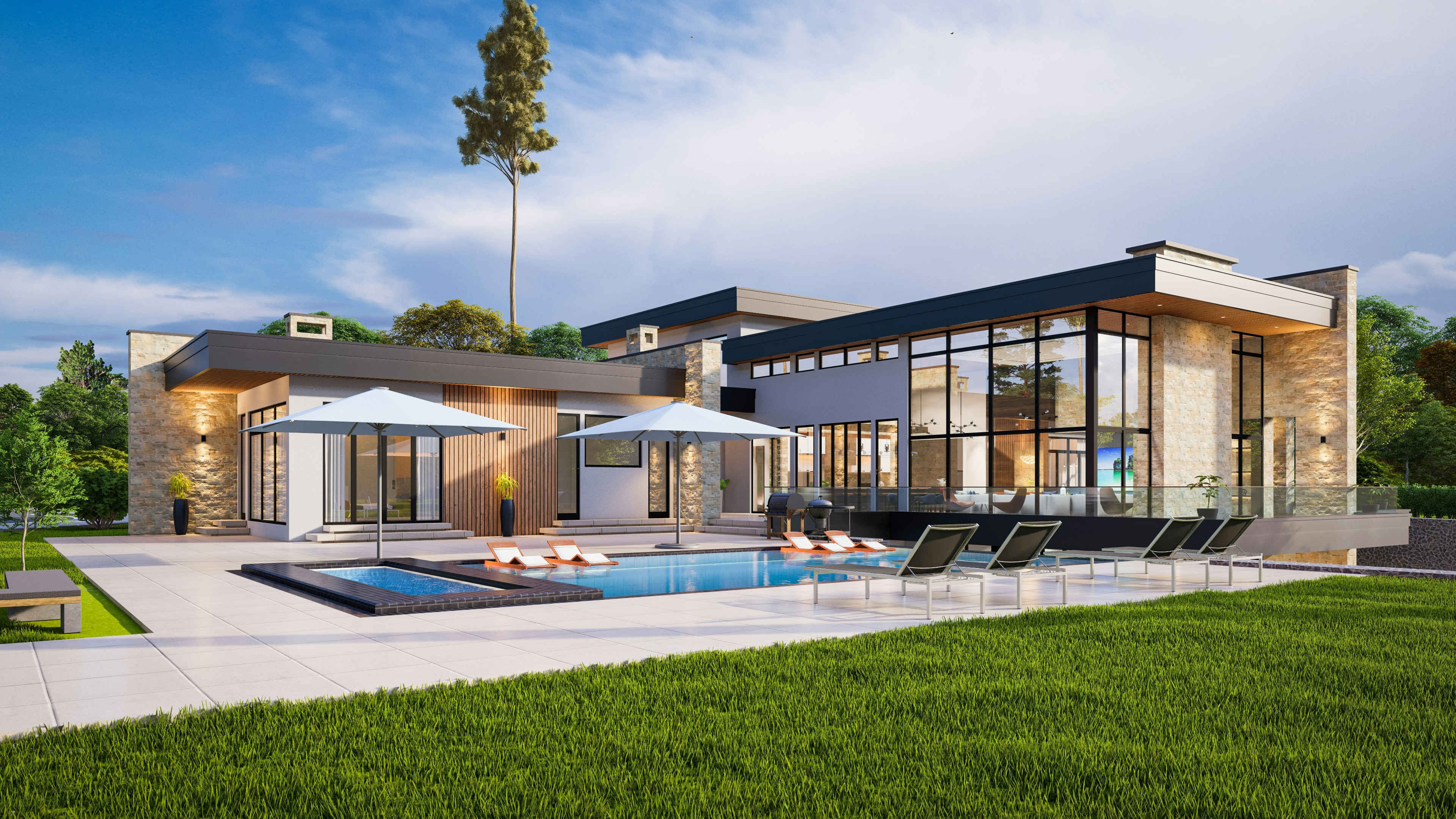 Luxury home interior staged for buyer